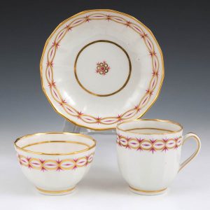 New Hall Porcelain Trio c1790