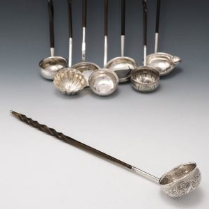 18th Century Toddy Ladle with 1711 Queen Anne Shilling