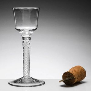 Single Series Opaque Twist Wine Glass c1760