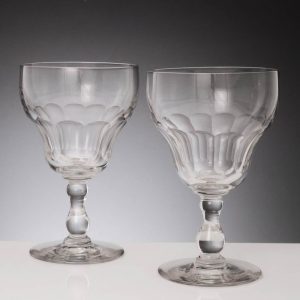 Pair Large Victorian Glass Rummers c1880