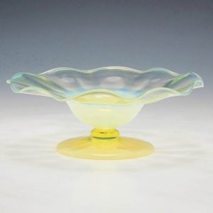 John Walsh Opaline Uranium Bon Bon Dish c1890