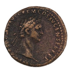 Emperor Domitian Copper As Moneta AD 90-91