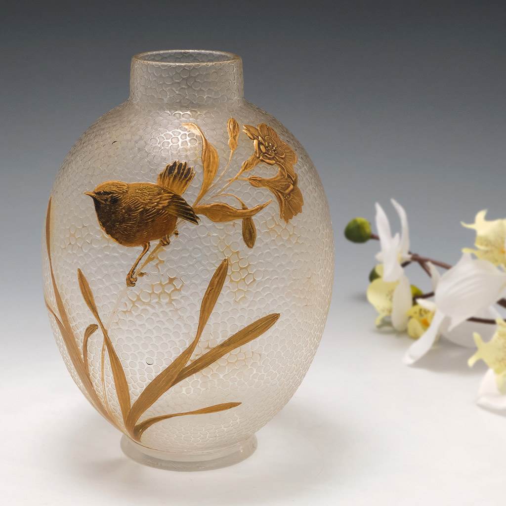 A Wittmann & Roth Hammered Finish Vase c1885