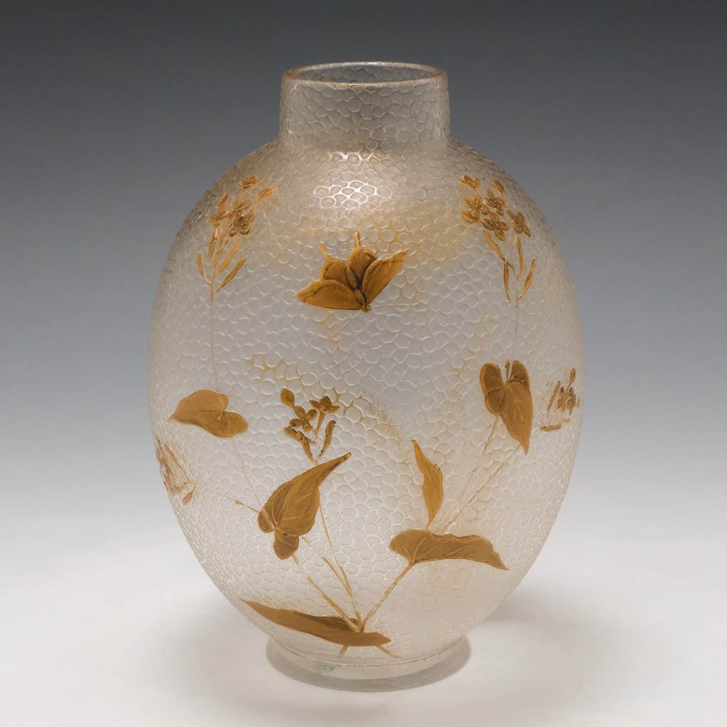 A Wittmann & Roth Hammered Finish Vase c1885
