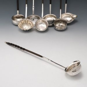 18th Century Toddy Ladle with 1675 Charles II Fourpence c1780