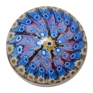 A John Walsh Walsh " 76" Cane Millefiori Concentric Paperweight c1930