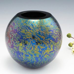 Signed Royal Brierley Studio Glass Vase c1990