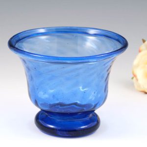 Folded Rim Blue Glass Bowl c1810