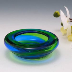 Stevens and Williams Rainbow Glass Pin Dish 1935-40