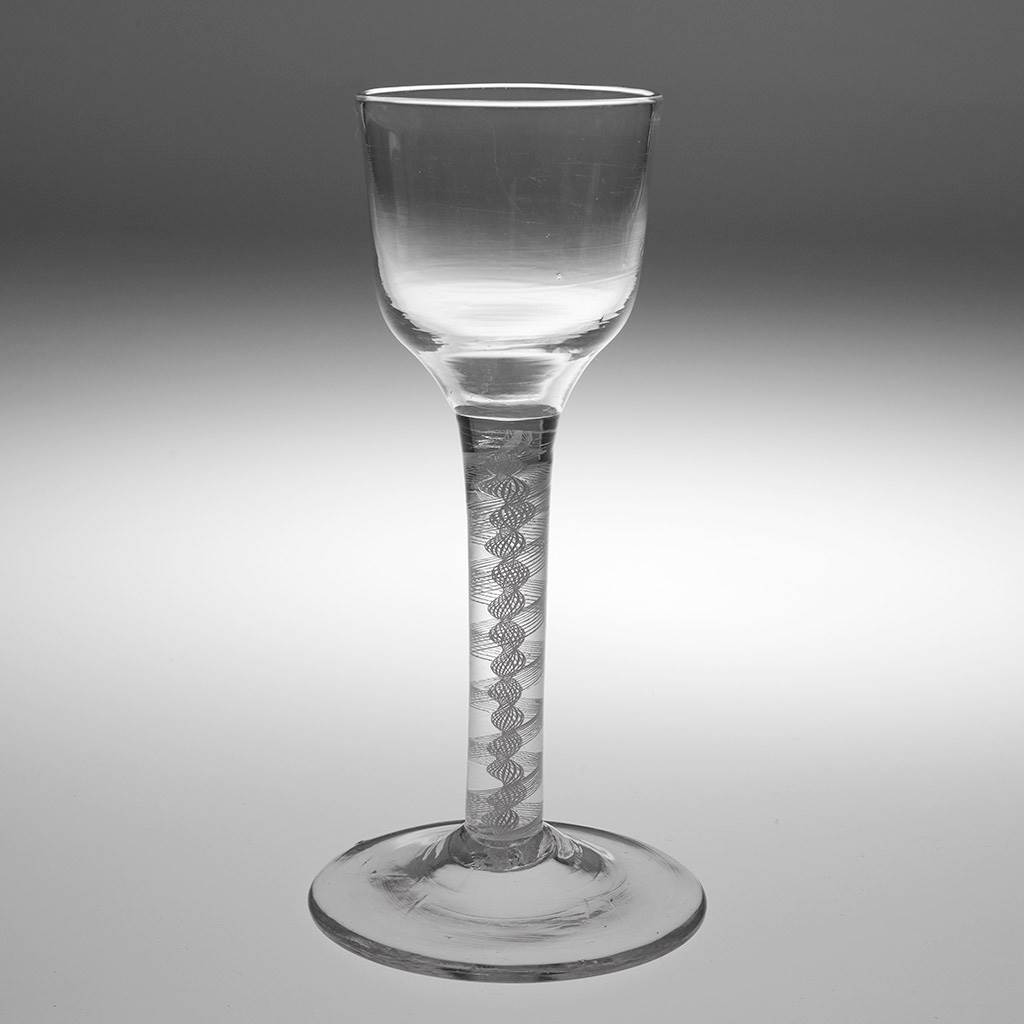 Opaque Twist Stem Wine Glass c1760