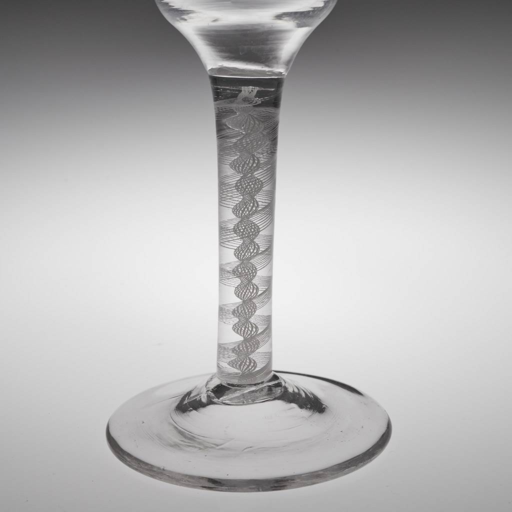 Opaque Twist Stem Wine Glass c1760 - Image 6