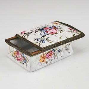 An English Enamel Box With Sliding Cover c1770