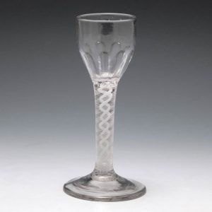 Georgian Opaque Twist Wine Glass c1760