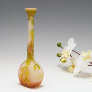 A Galle Cameo Glass Vase With Tall Slender Neck 1908-20
