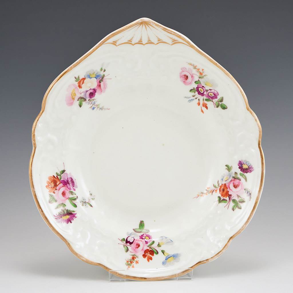 Nantgarw Porcelain Shell Shaped Dish c1820