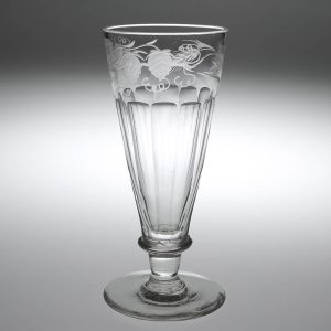 Engraved Victorian Ale Glass c1890