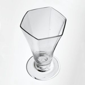 A Hexagonal Panel Moulded Jelly Glass c1770