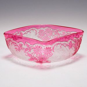 A Baccarat Eglantier Glass Trinket Dish c1900