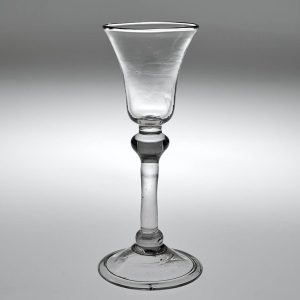 A Georgian Balustroid Wine Glass c1740