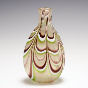 A Nailsea-Style Glass Flask c1830