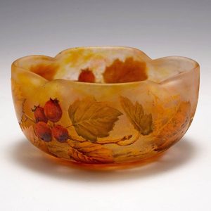 A Daum Nancy Enamelled Cameo Glass Bowl c1905