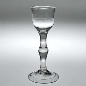 A Georgian Balustroid Wine Glass c1740