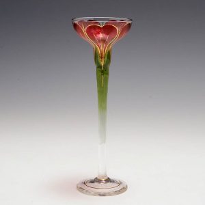 A Fritz Heckert Crocus Flower Liqueur Glass c1905