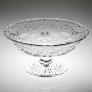 A Rock Crystal Intaglio Cut Footed Bowl c1950