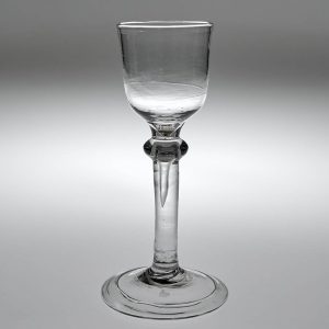 A Georgian Balustroid Wine Glass c1740