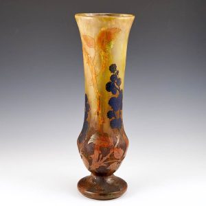 Tall Daum Nancy Mures Vase c1910
