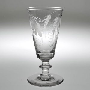 Victorian Engraved Ale Glass c1840