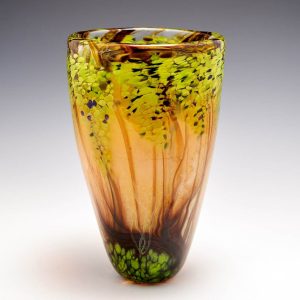 A Tall Woodland Landscape Vase by Siddy Langley 2021
