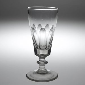 A Victorian Nonagonal Ale Glass c1850