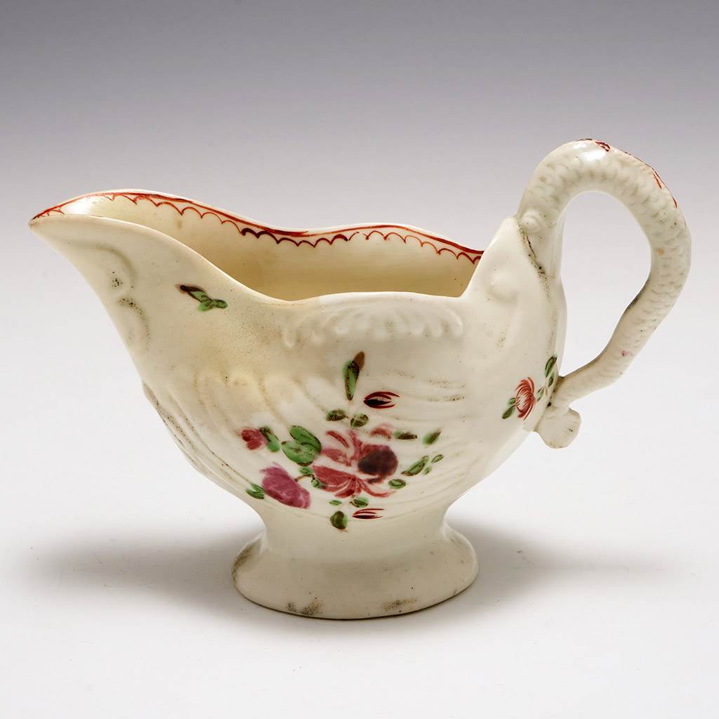 Liverpool Porcelain Philip Christian Cream Boat c1775