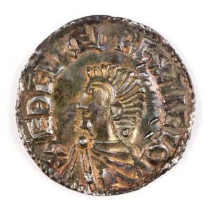 Anglo-Saxon Aethelred II Silver Voided Long Cross Penny, Bare-Headed Type, 997-1003