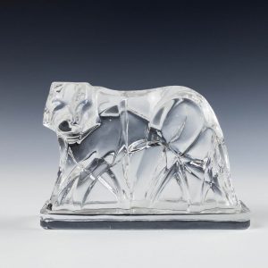 George Chevalier Cubist Crystal Tiger For Baccarat c1925