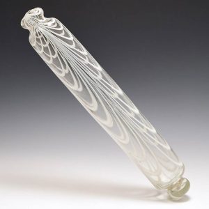 A 19th Century Nailsea Type Glass Rolling Pin