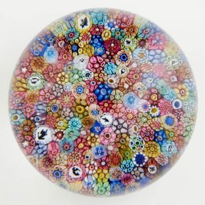 A Baccarat Zodiac Silhouette Closepack Church Paperweight 1971