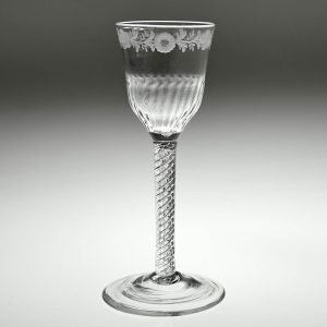 Double Series Georgian Air Twist Wine Glass c1750