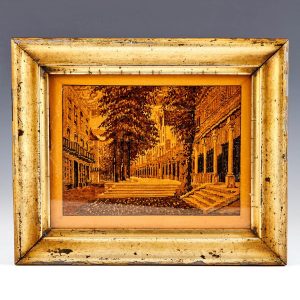 Tunbridge Ware Framed Image of The Parade (aka The Pantiles); Henry Hollamby c 1875