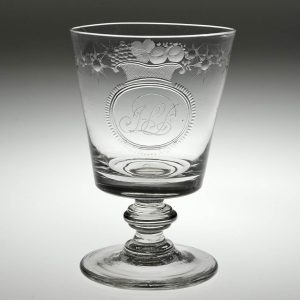 Engraved Bucket Bowl Rummer c1835