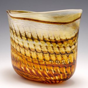 A Pheasant Feather Rose Bowl By Siddy Langley