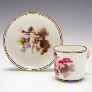 A Sevres Porcelain Cup And Saucer