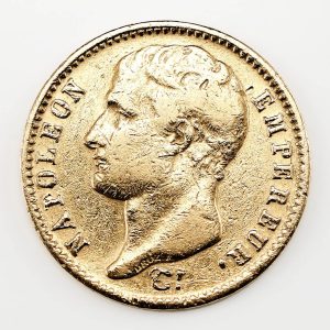 France Napoleon Bonaparte First Empire Gold 20 Francs, Paris Mint, 1807