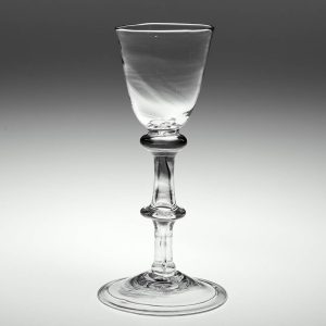 A Hollow Stem Balustroid Wine Glass c1750