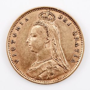 Victoria Gold Half-Sovereign, Jubilee Head Shield Back Type, 1892