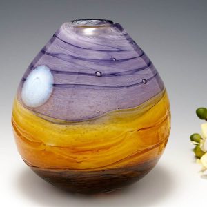 An Egg-shaped 'Harvest Moon' Vase by Siddy Langley