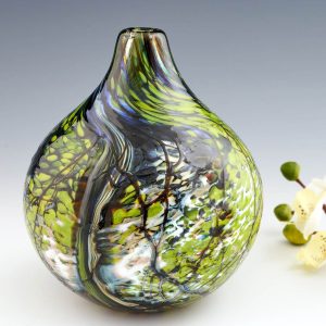 A Siddy Langley Round 'Rainforest' Vase