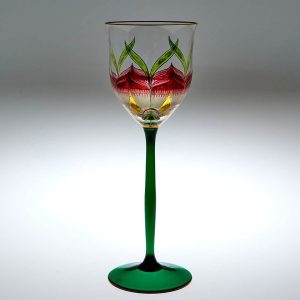 A Theresienthal Flower Wine Glass c1990