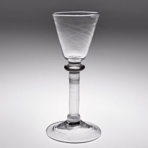 A Georgian Balustroid Wine Glass c1740
